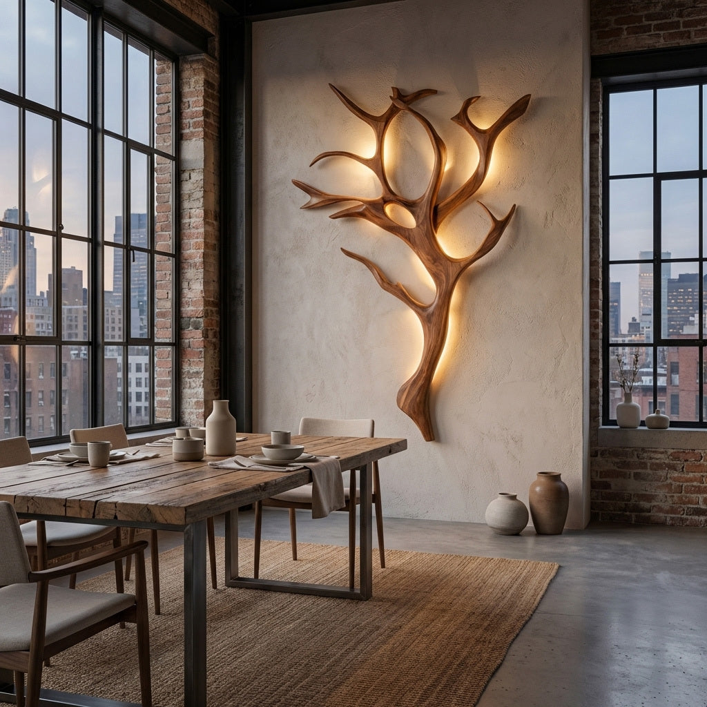 Handcrafted Branch Wall Lamp For Wall Decor
