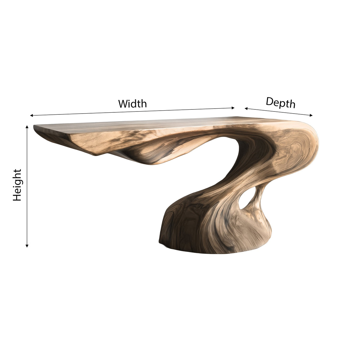Avelith Sculpted Solid Wood Console Table