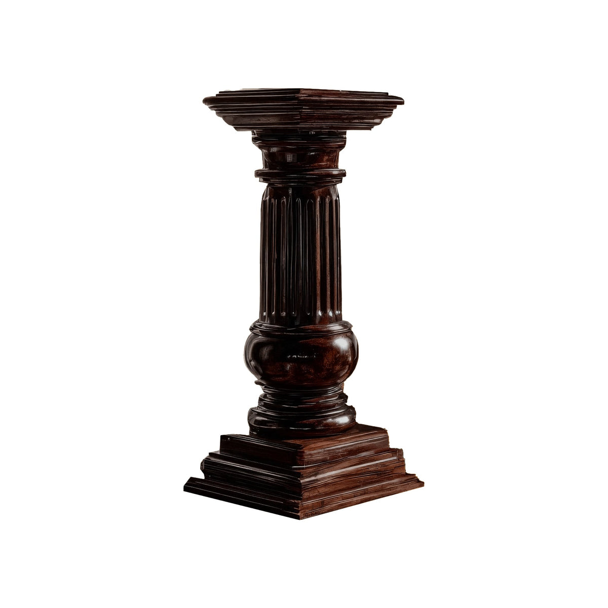 Bravion Handcrafted Solid Wood Pedestal Stand