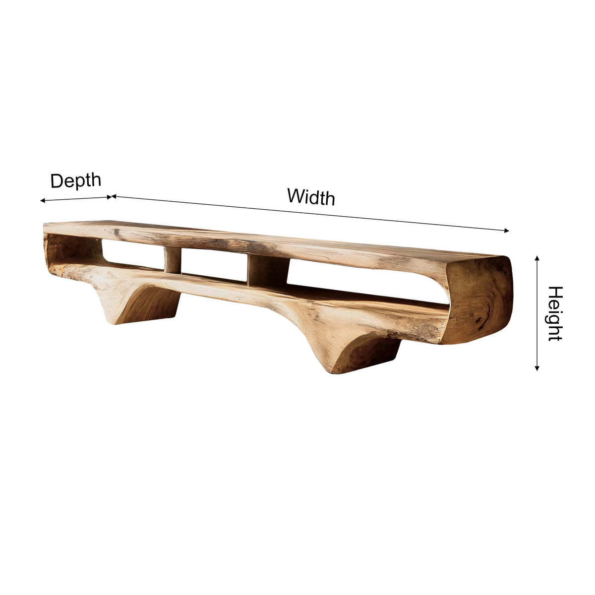 Flowcrest Solid Wood TV Console