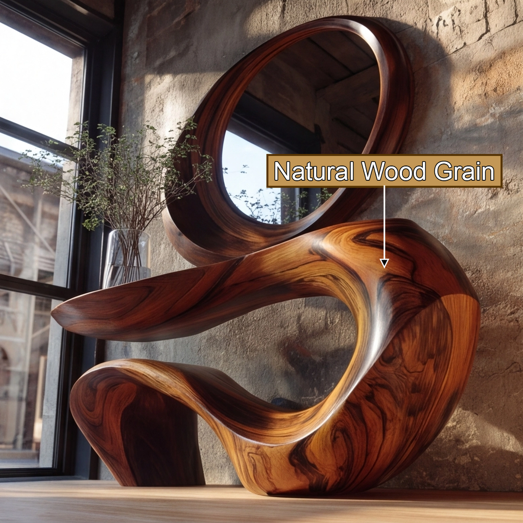 Vaelrith Sculpted Solid Wood Console Table