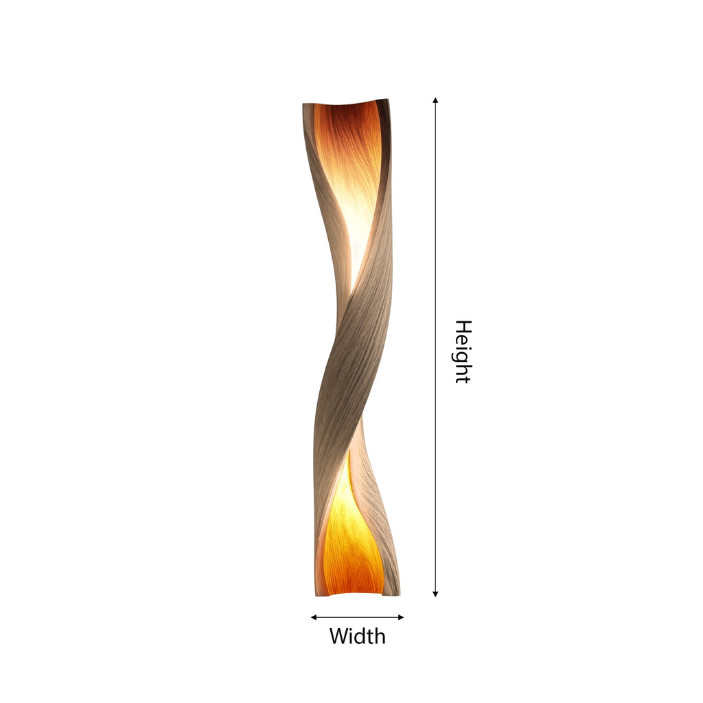 Zerathis Sculpted Integrated LED Wood Floor Lamp