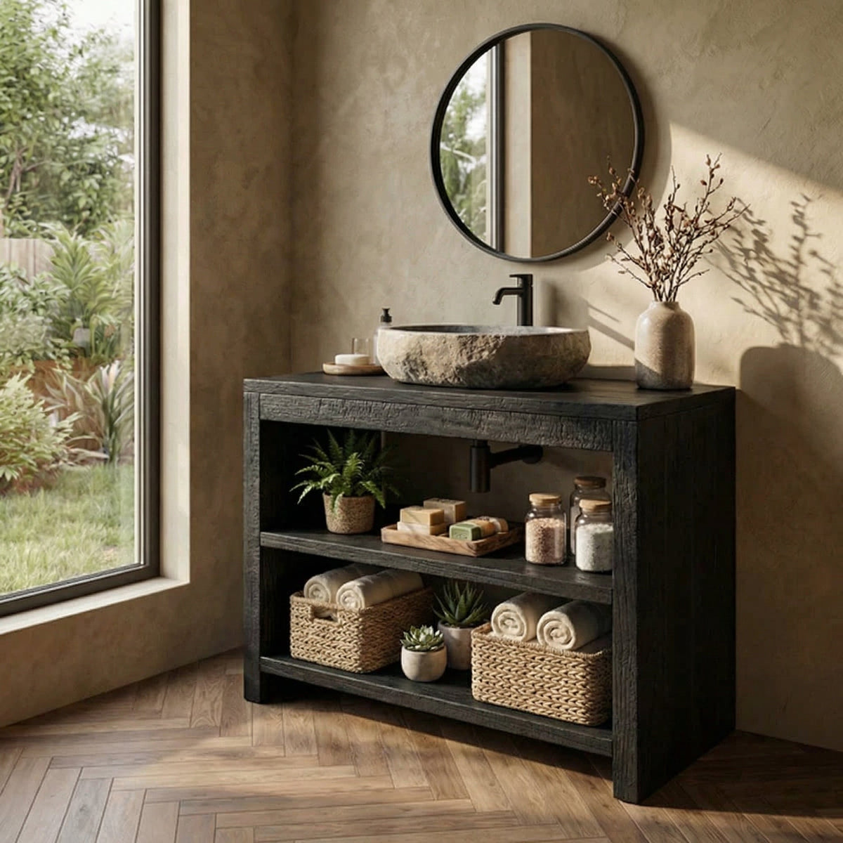 Custom Wood Vanity Bathroom